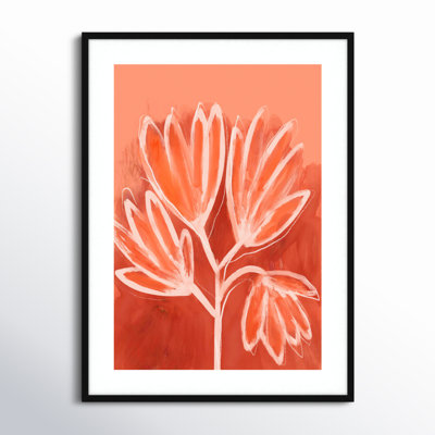 Galya "Peachy Flowers" Print by Treechild