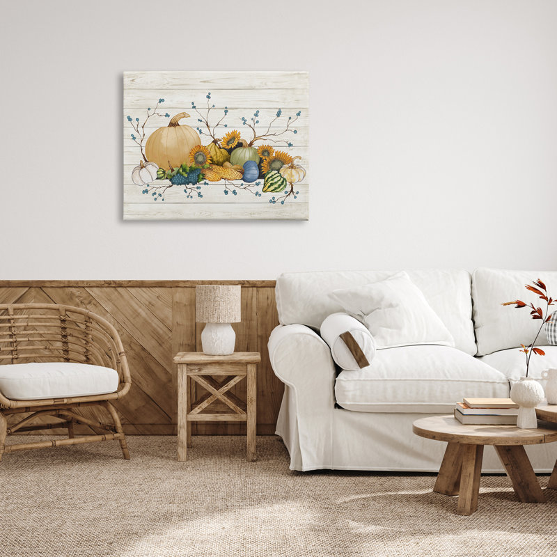 Rustic Abundant Harvest Legumes Fall, Toile tendue, H 30 po x l 40 po x P 1,5 po
