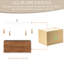 Meuble-lavabo flottant mural de 48 po avec lavabo, surface solide, tiroirs à fermeture en douceur, noyer doré miel entièrement assemblé, conception moderne pour une utilisation pratique, faible taux d'absorption d'eau en résine de haute qualité,