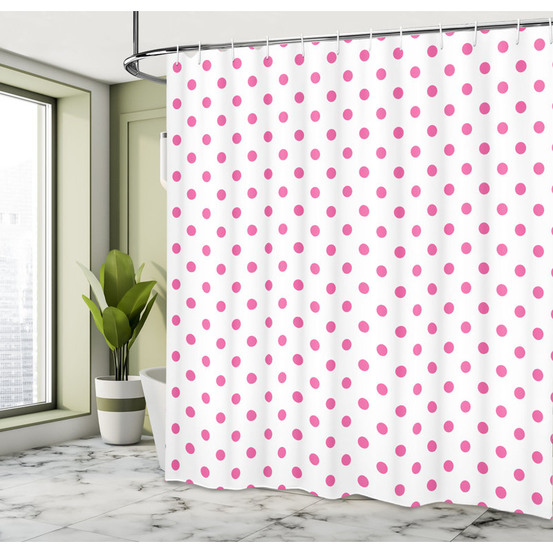 Dots Shower Curtain with Hooks Included