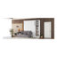 Lit escamotable double pleine grandeur avec canapé et tablettes, blanc-105026456