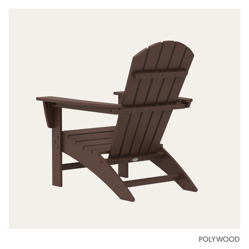 POLYWOOD Nautical Adirondack Chair, Mahogany