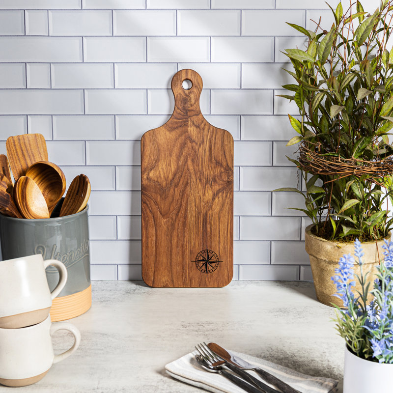 Premium Grade Teak Gourmet Serving Board, 16.5" L x 7" W