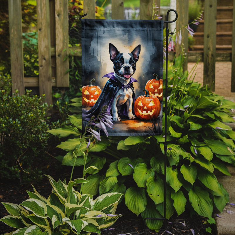 Drapeau de jardin chiot Halloween, Boston Terrier