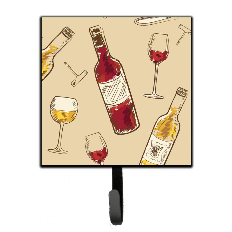 Organisateur de clés murales à vin avec crochets clés Guthrun, Crème