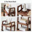 Banc de rangement en chêne, étagère à chaussures en bois de hêtre à 3 niveaux pour le vestibule, rangement de qualité supérieure pour la salle de bain, le salon, la chambre à coucher, le couloir, le patio-130480490