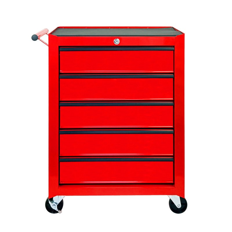 Coffre à outils roulant en métal, Red