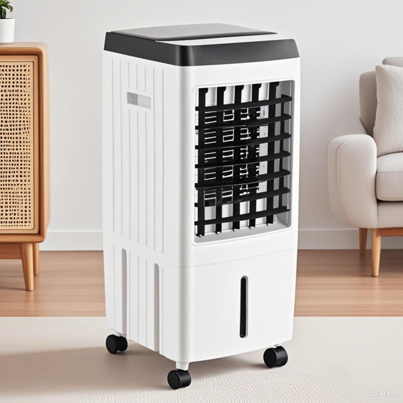 Humidificateur portatif à évaporation avec ventilateur sur roues