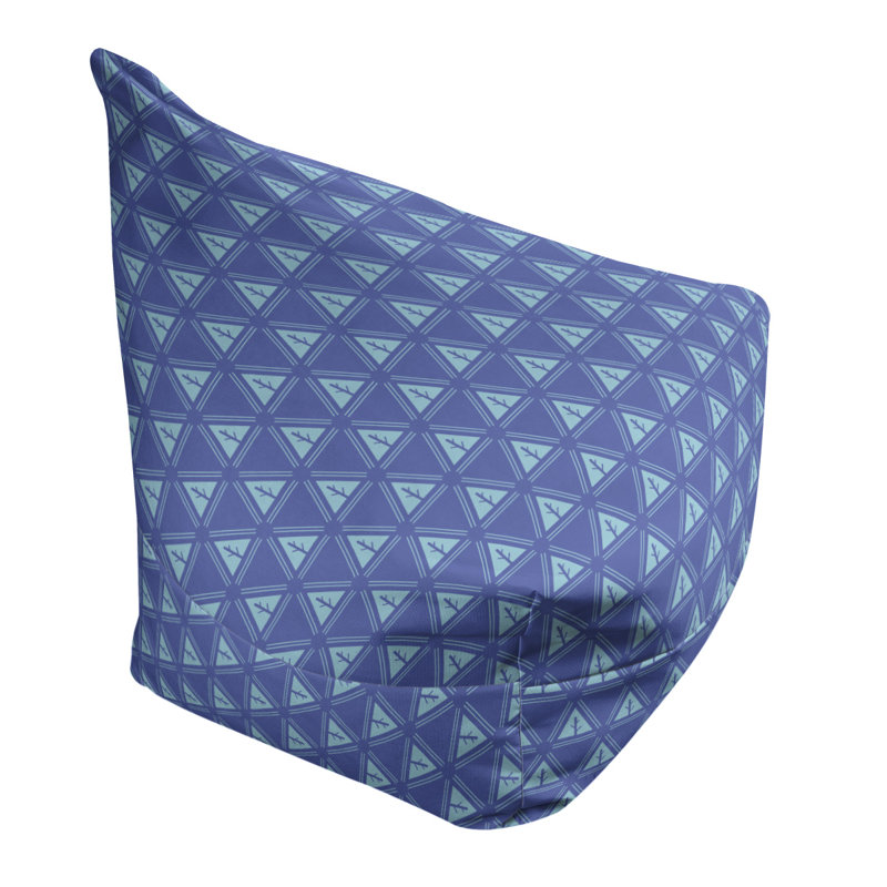 Bean Bag Cover, 27" H x 30" W x 25" D, No Fill, Blue/Teal Polyester Blend