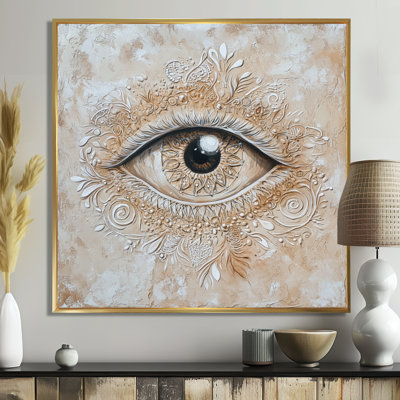 Art mural bohème bohème, décor de toile spirituelle, oeil bohème mystique