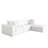 Lipi 4Pc Modular Sectional Chaise Sofa Set, Mist White, 120 Inch Solid Wood Frame
