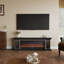 Symple Stuff 180cm W Black Electric Fireplace