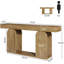 Console rustique en forme de U en MDF brun clair, charme intemporel pour les intérieurs modernes / rustiques