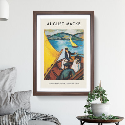 Sailing Boat on the Tegernsee by August Macke - Picture Frame Graphic Art