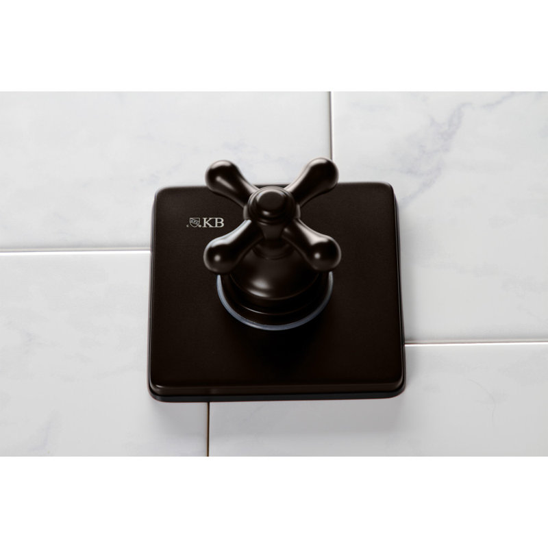 Kingston Brass Single-Handle Wall Mount Three-Way Diverter Valve with Trim Kit, Oil Rubbed Bronze