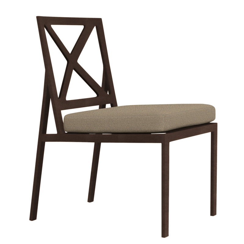 Marin Outdoor Dining Side Chair, Harris Stone, Copper Creek