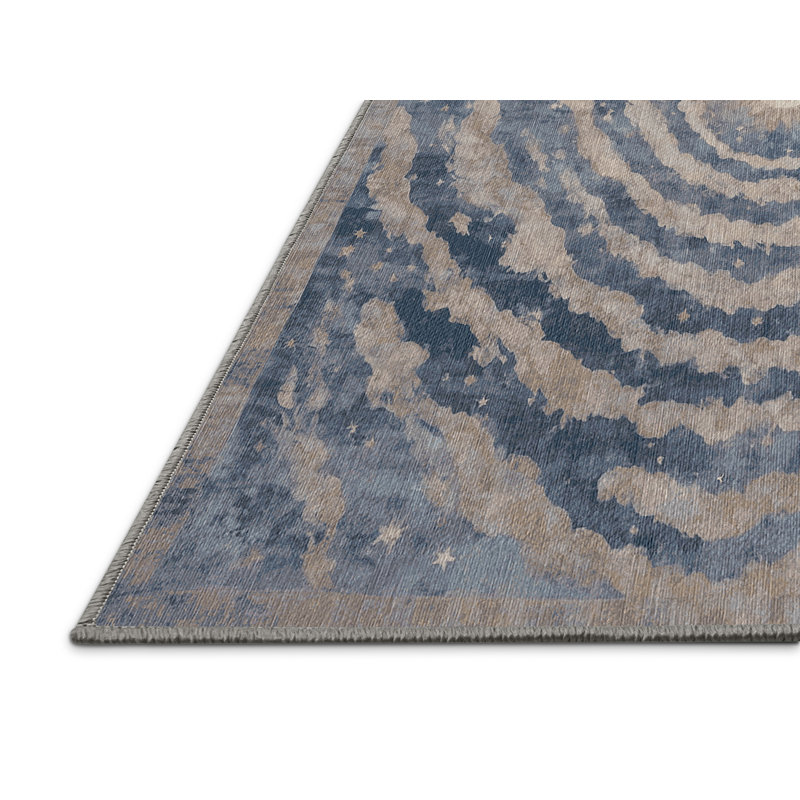 Tapis gris lavable à la machine, Carré 8 pi