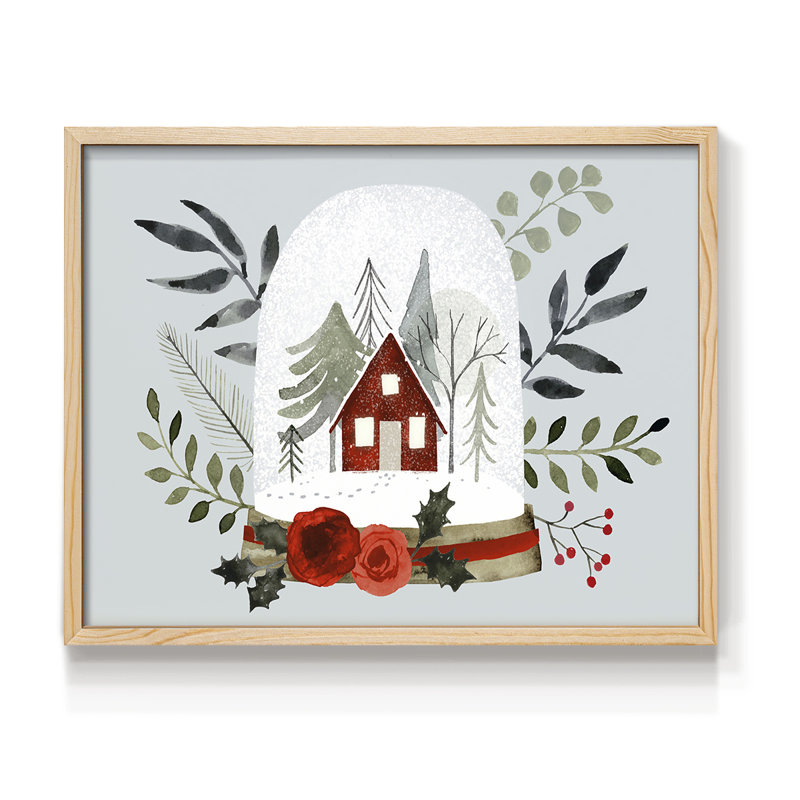 Collection Snow Globe Village - A - Encadré, H 8 po x l 10 po, Naturel