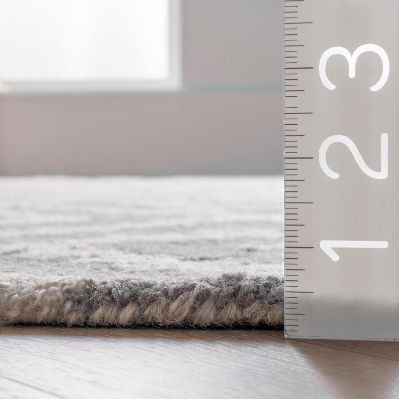 Geometric Wool Hand Woven Area Rug, Runner 76 x 366cm