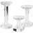 Premium Crystal Candlestick Holders Set Of 3 - Elegant Taper And Pillar Candle Holders For Wedding, Party, And Home Table Centerpiece Decor