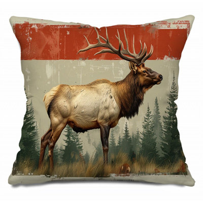Elk Throw Pillow, Wildlife  Pillows