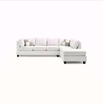 Malone  Sectional (Without Ottoman), WHITE