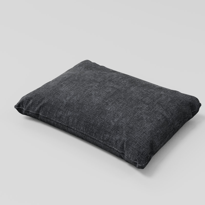 Fulbourn Rectangular Chenille Throw Pillow With Pillow Insert, Black