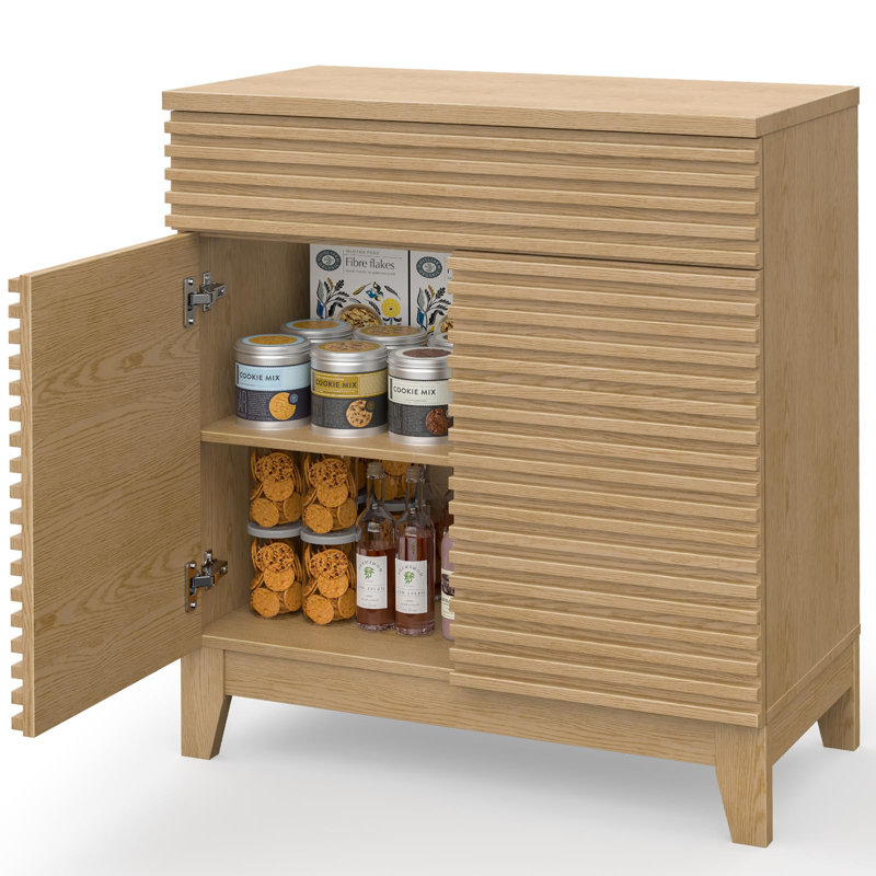 Buffet cannelé avec rangement