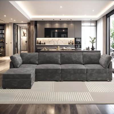 Nathasa 5-piece Upholstered Corduroy Sectional