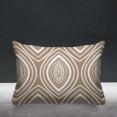 Gateson Abstract Outdoor Reversible Throw Pillow