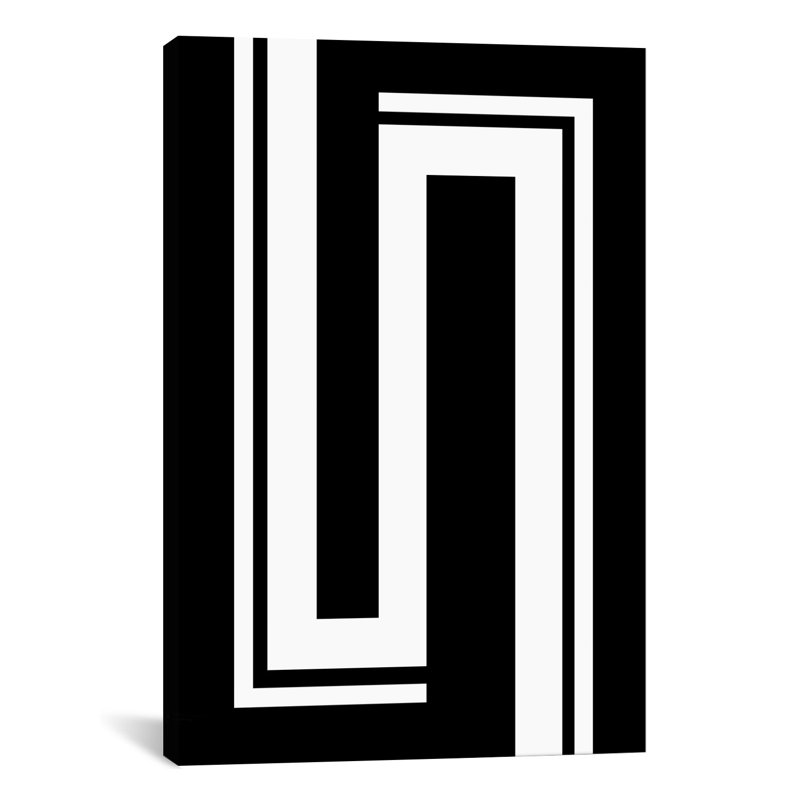 Albree Modern Hairpin Turns - Reproduction d'art graphique sur toile tendue, H 12 po x l 8 po x P 0,75 po, Toile tendue