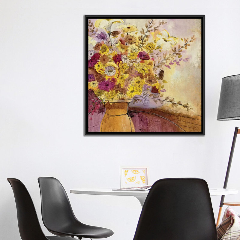 « fandango i », reproduction sur toile, H 26 po x l 26 po x P 1,5 po, Toile avec cadre noir, Pas de tapis