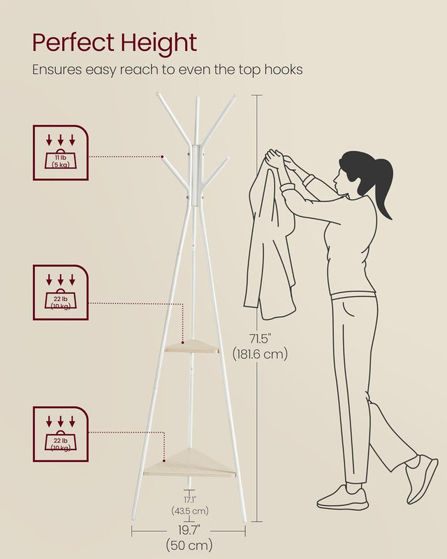 Carlick Freestanding 6 - Hook Coat Rack