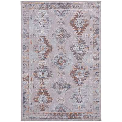 Tapis gris / brun / bleu