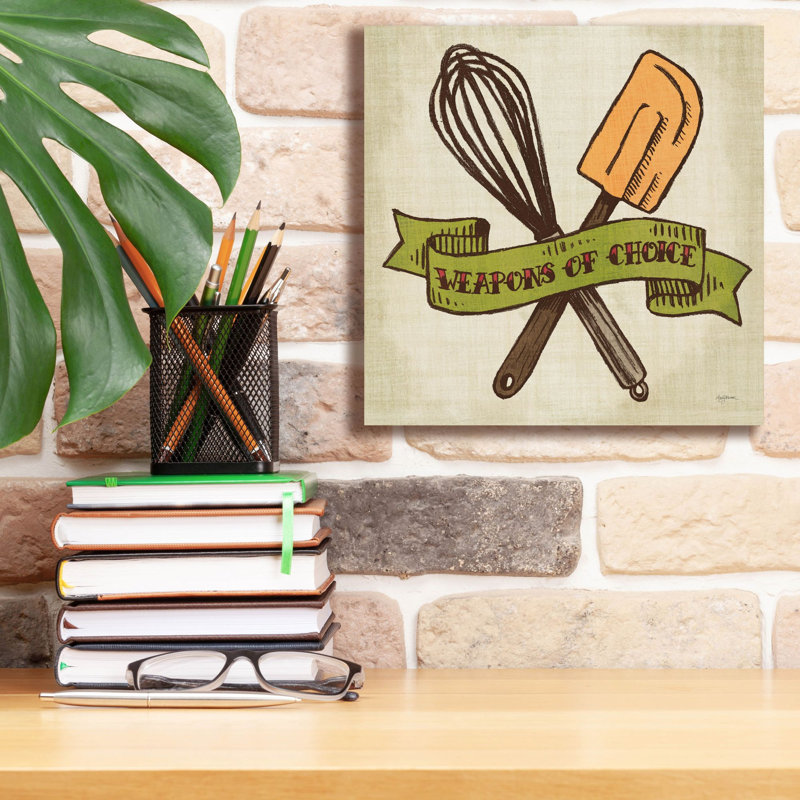 Toile épique «Retro Bakery Color 4» par Mary Urban, H 12 po x l 12 po x P 0,75 po