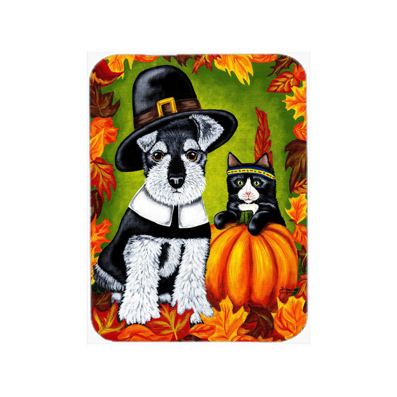 Planche à découper en verre schnauzer caroline trésors de thanksgiving