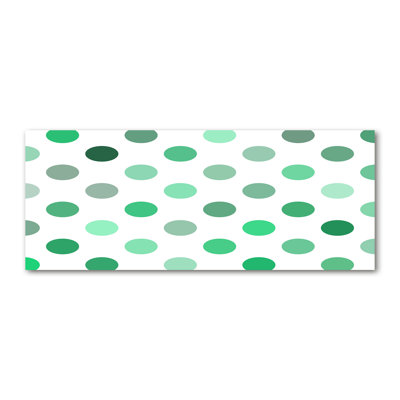 Green Dots - Wrapped Canvas Print
