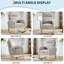 Soft Upholstered Rocking Nursing Chair with Integrated Adjustable Footstool, High Back Glider Rocker with Armrests & Solid Wood Legs for Nursery, Bedroom & Living Room