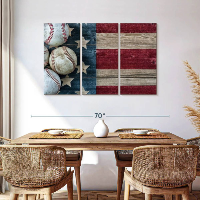 Borges American Baseball, 36" H x 57" W