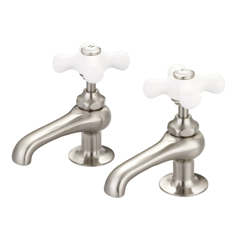 Stonington Centerset 2-handle Bathroom Faucet, Cross Handles, Brushed Nickel