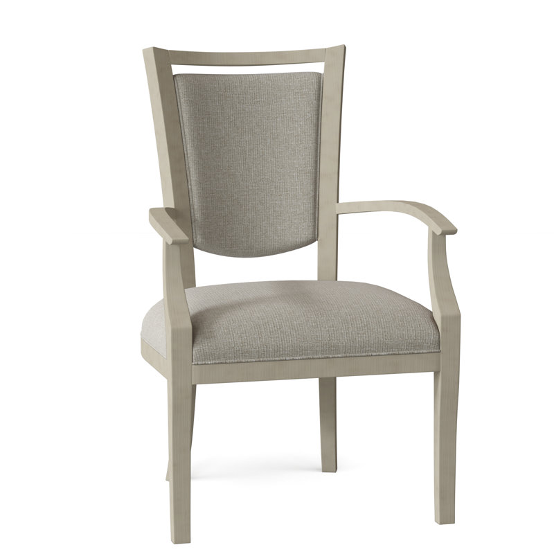 Chaise avec accoudoirs rembourrée Spiro, Albâtre 3157, Noisette
