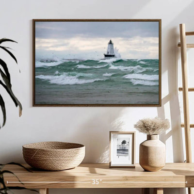 Phare tempête battue