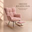 Chaise berçante à bascule Mid-Century moderne avec repose-pieds rétractable et dossier haut, chaise berçante décorative-668570774