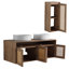 Meuble-lavabo 48 po avec 2 lavabos en céramique et armoire latérale, 4 portes à fermeture douce