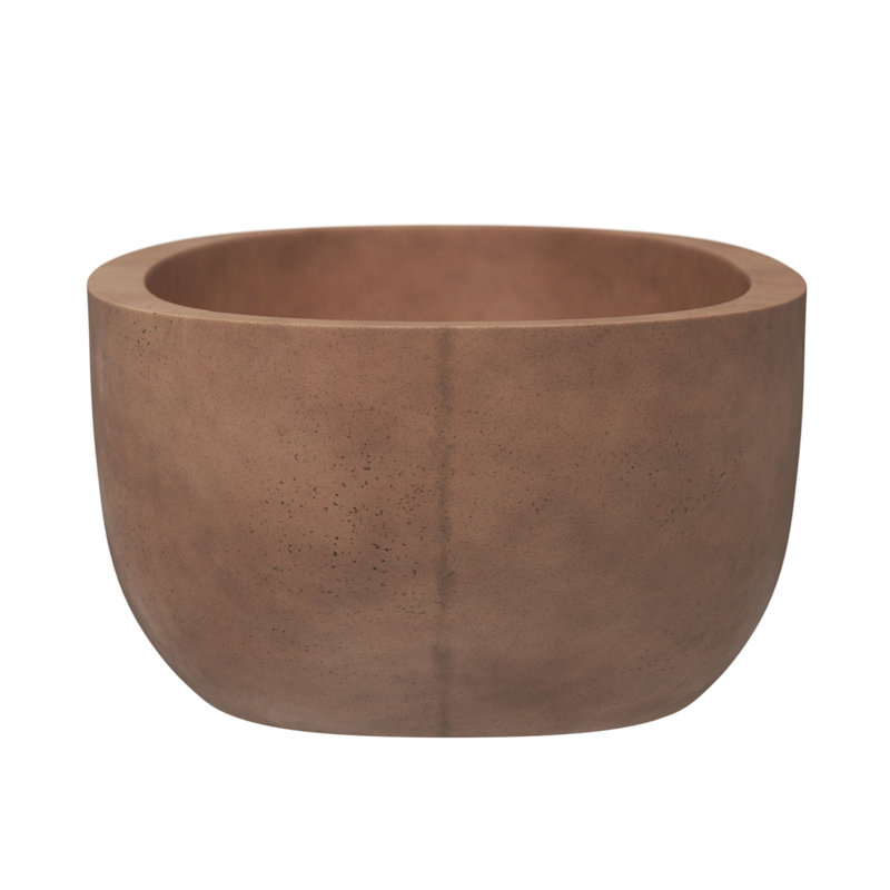 Avalon NativeStone Freestanding Soaking Cement Bathtub, 21" H x 36" W x 62" L, Terracotta