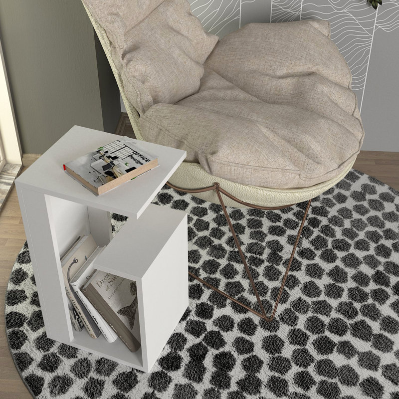 Lauchlan Tray Top End Table, White