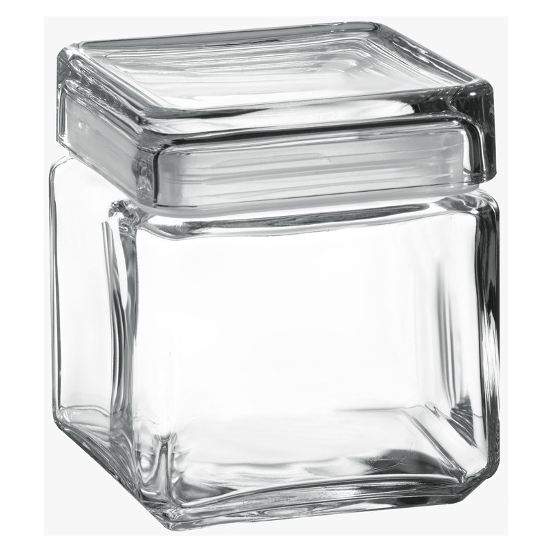 Glass Jar - Set of 2, 12.5m H x 11cm W x 11cm D