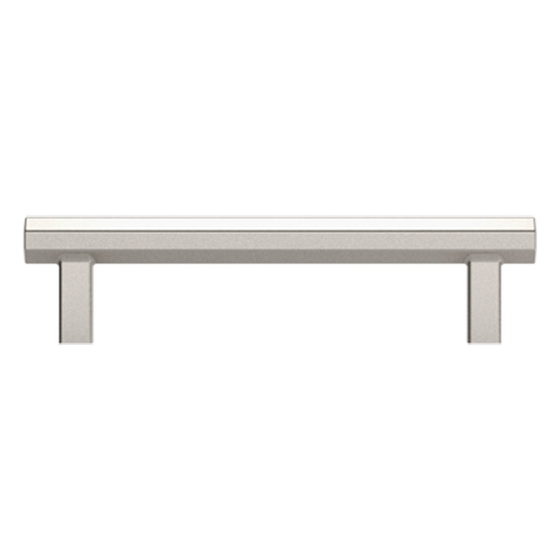 4417 Octagonal Pull, 4" CTC, Satin Nickel