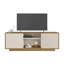 Meuble télé moderne pour téléviseur de 70 po avec armoires de rangement, tablettes ouvertes et gestion des câbles, largeur de 63 po-128843707