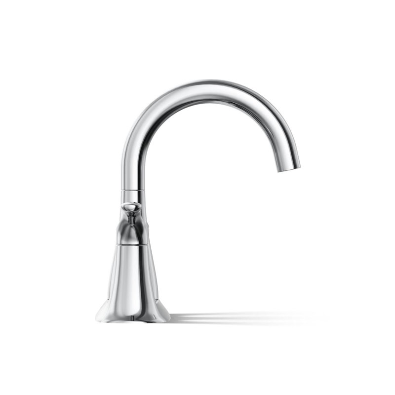 Simplice Centerset Bathroom Sink Faucet, 1.0 Gpm, Silver, 1 GPM